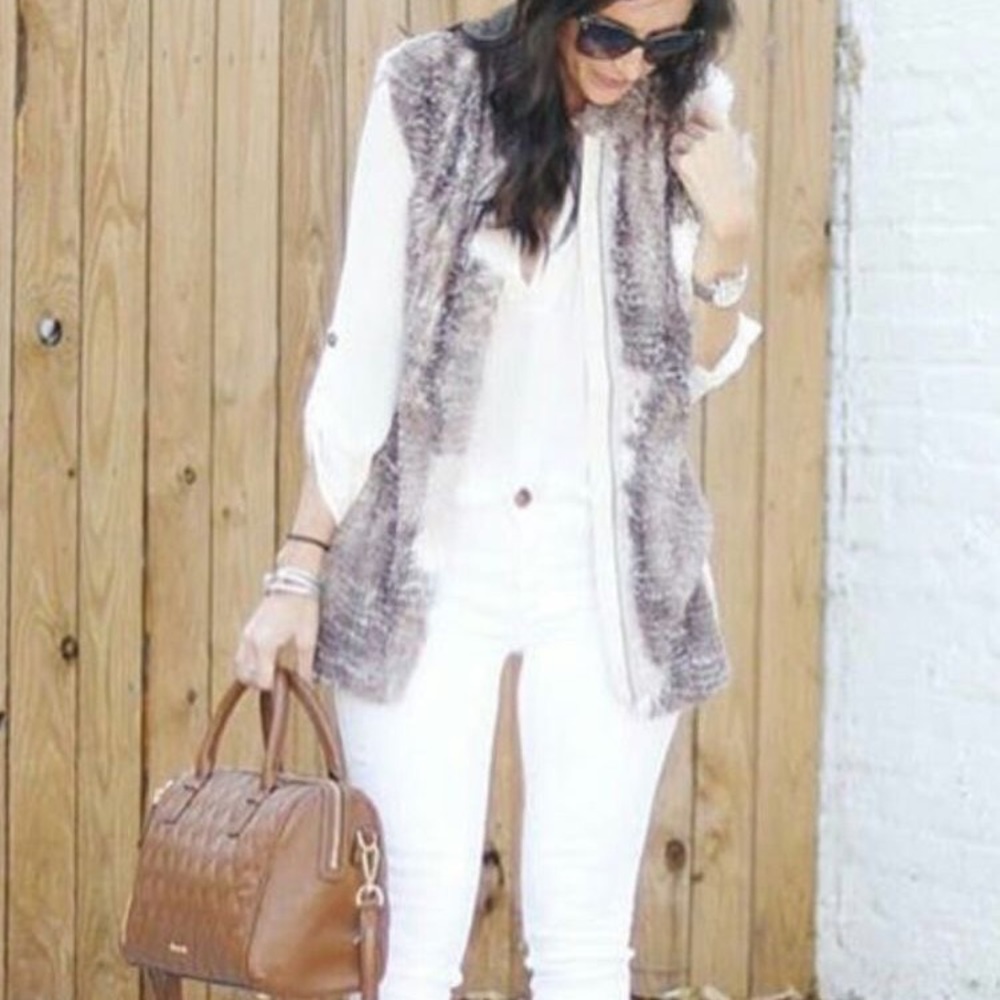 CAbi Aspen Vest-Faux Shearling and softer!